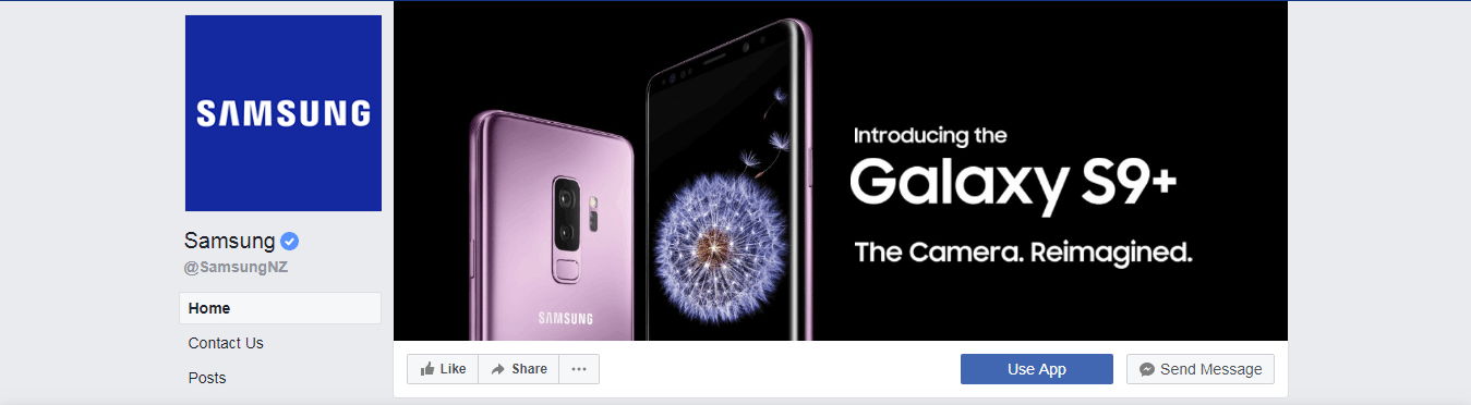 Samsung Contact via Social Media