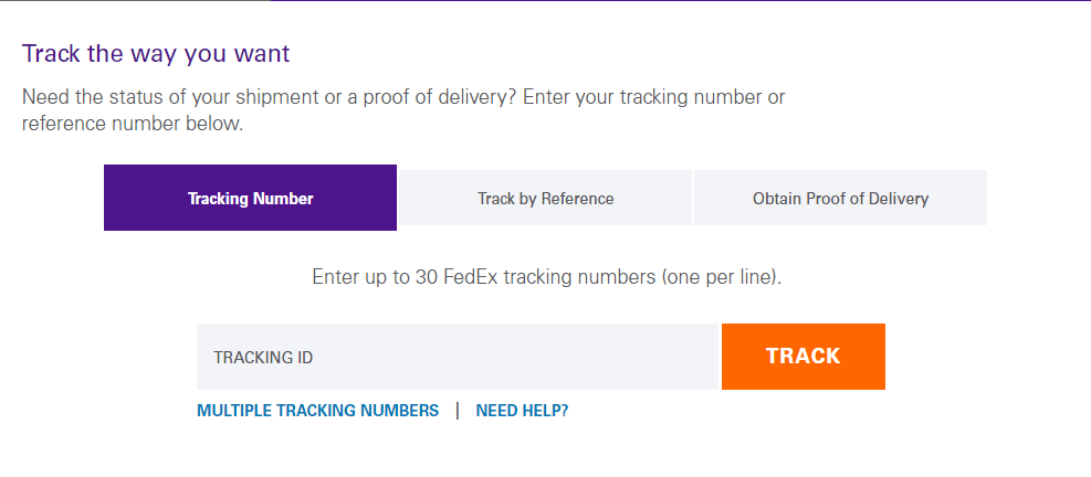 FedEx Trake Order
